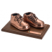 Bronze - Baby Shoes - Classic Walnut base  - Product Code #132